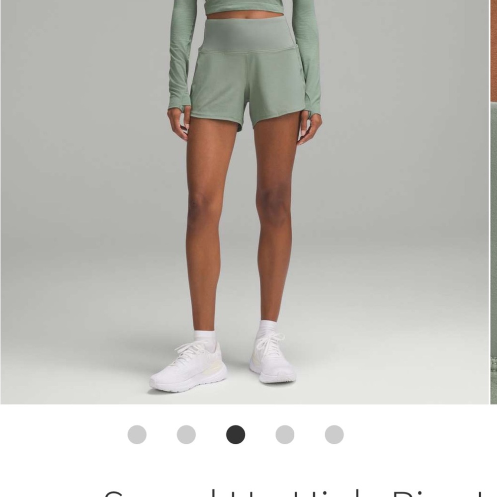 Lululemon Athletica Sage Green Athletic Shorts